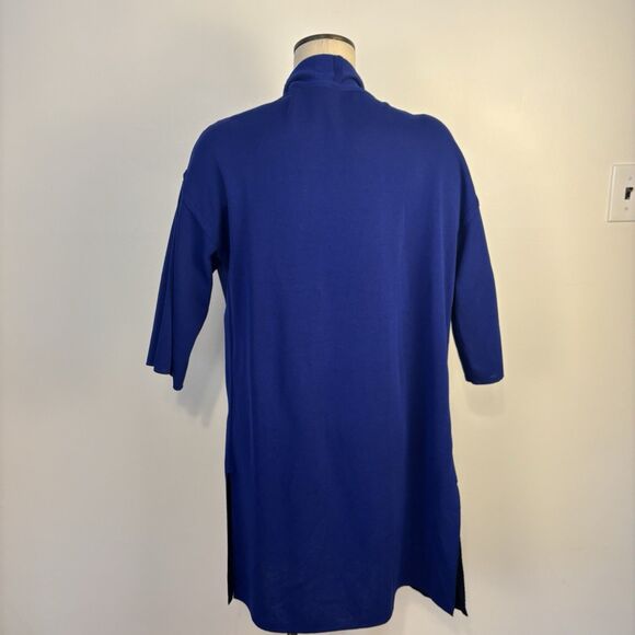 NWT Chicos Open Front Reversible Duster Cardigan Blue Half Sleeve 2 Large READ - Picture 3 of 8